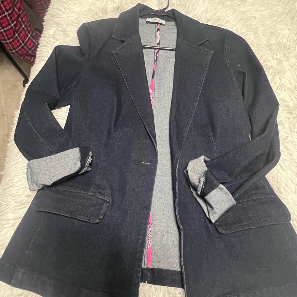 Women's Black Denim Jacket blazer